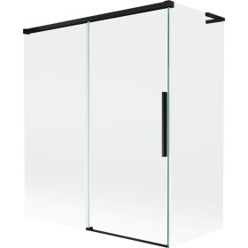 MEXEN/S - Rox L vaňová zástena 2-krídlová posuvná 140 + 70 x 150, transparent, čierna 8C9L-140-070-70-00