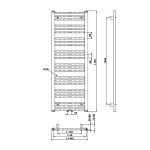 Bruckner - ALBRECHT vykurovacie teleso 400x1250 stredové pripojenie, čierna matná 600.112.6