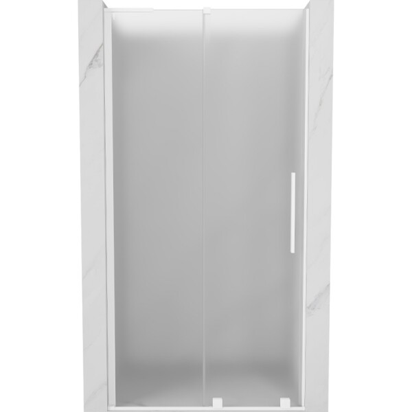 MEXEN/S - Velar L posuvné sprchové dvere 110, dekor, biela 871-110-003-31-20