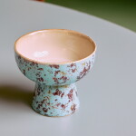 HK living Kameninová miska na podstavci 70's Patina