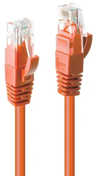 Lindy Cat6 oranžová / Patch kábel / U/UTP / RJ-45 / 0,5 m (48106)
