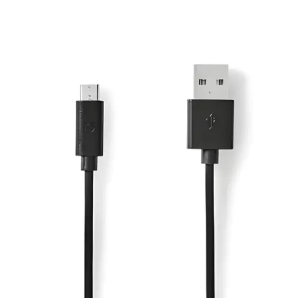 Nedis USB 2.0 kábel USB-A - Micro-B čierna / Kábel USB / 0,5 m / 480 Mbps / 10 W (CCGL60500BK05)
