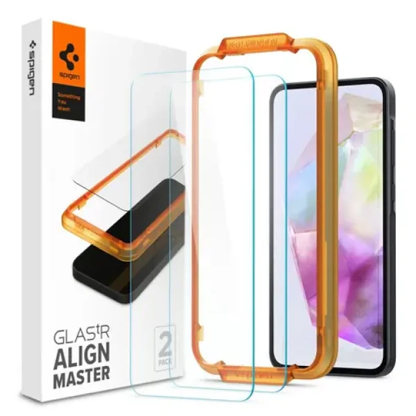 Spigen Glass tR AlignMaster 2 Pack ochranné sklo pre Samsung Galaxy A35 2ks (AGL07772)