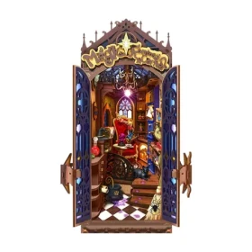 Robotime 3D skladačka Zarážka na knihy Miniatúra domčeka Kútik kúzelnej fantázie