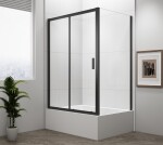 POLYSAN - DEEP BLACK obdĺžniková sprchová zástena 1100x900 L/P varianta, číre sklo MD1116B-02