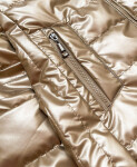 Lesklá zlatá prošívaná dámská bunda model 16149517 6&8 Fashion odcienie żółtego,