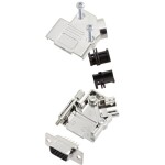 TRU COMPONENTS TCD45PKM09HDS15K 7709156 sada D-SUB zásuvková lišta 45 ° Pólov: 15 spájkovaný 1 ks; 7709156