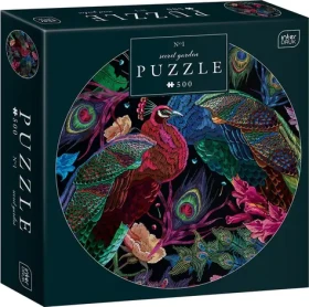 INTERDRUK Okrúhle puzzle Secret Garden: Pár pávov
