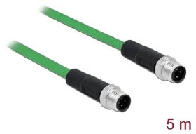 DeLock 85920 / Sieťový kábel / M12 5 m / 4 pin / kódovanie D / (M) - (M) / TPU (85920)