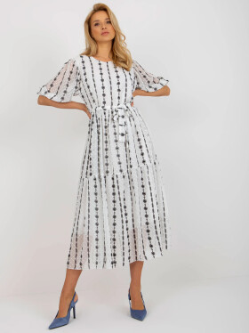 Dámske šaty LK SK 508963 1.38 Biela s čiernou - Lakerta L/XL bílá-černá