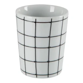 Spirella kelímok na zubné kefky bielo-čierny / porcelán (7610583200105)