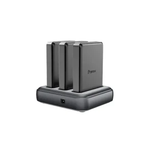 BMX SolidSafe™ nabíjacia stanica s 3 slotmi pre powebanky SolidSafe 5K 10K čierna (BMX-C986-3B-BL-B)