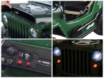 Mamido Mamido Detský elektrický Jeep Willys 24V 4x4 trojmiestny zelený