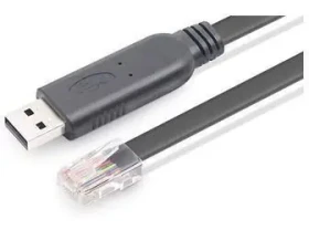 MicroConnect Konzolový kábel USB2.0 A (M) - RJ-45 (M) 1.8m čierna (USBETHM)