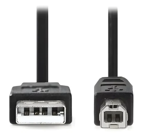 Nedis USB 2.0 kábel AB čierna / Kábel USB / K tlačiarni / 3 m (CCGB60100BK30)