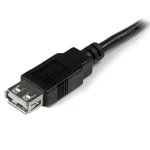 StarTech / Predlžovací kábel USB-A M/F / USB 2.0 / 15 cm / čierna (USBEXTAA6IN)