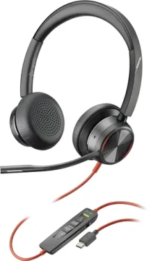 Poly Blackwire 8225 čierna / Náhlavná súprava / mikrofón / dve slúchadlá / USB-C (214407-01)