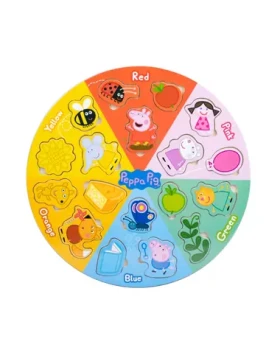 PEPPA PIG - Farebné vkladacie puzzle s tvarmi