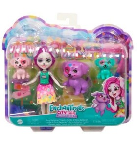 Mattel Enchantimals Bábika Dessa a rodina dalmatíncov