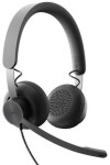 Logitech Zone Wired Microsoft Teams čierna / USB headset / polohovateľný mikrofón / USB-C konektor + USB-A adaptér (981-000870)