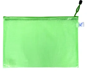 KARTON P+P Obálka so zipsom sieťovaná zelená / Obálka na dokumenty / A4 / Plast (2-315)