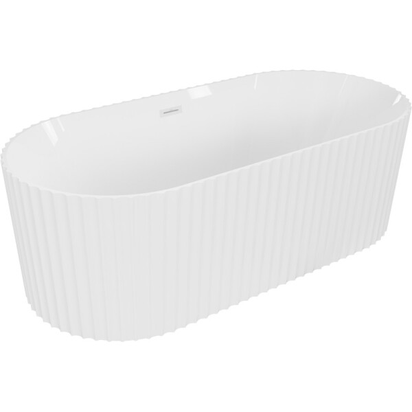 MEXEN/S - Paola voľne stojaca vaňa reliéf 150 x 75, biela lesk, sifón a prepad biela 52721507500-20