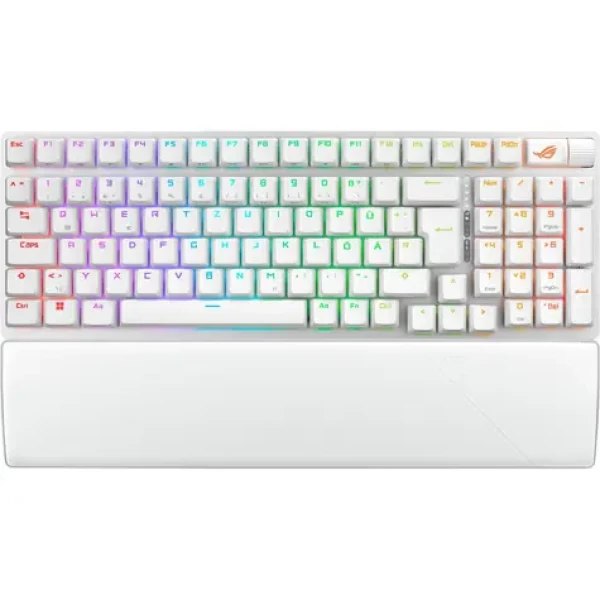 Asus ROG Strix Scope II 96 biela / herná klávesnica / mechanická / bezdrôtová / spínače ROG NX Snow / DE (90MP037A-BKDA30)