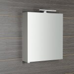 SAPHO - RIWA galérka s LED osvetlením, 60x70x17cm, biela lesk RIW060-0030