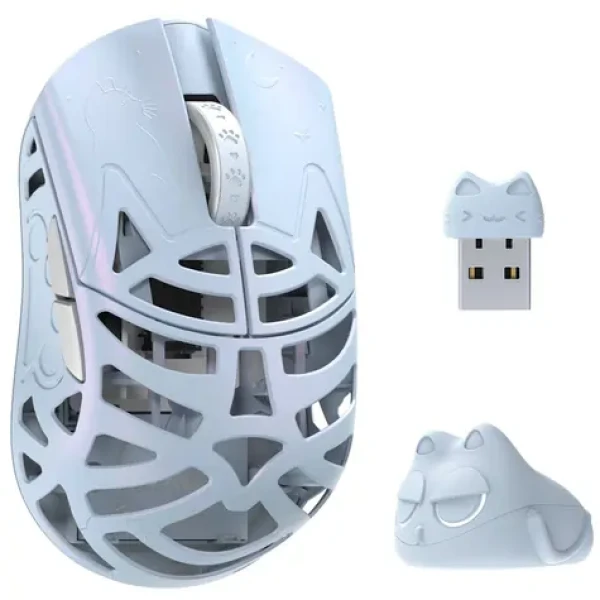 WLMOUSE Beast Miao modrá / bezdrôtová myš / optická / 30000 DPI / 5 tlačidiel / 2.4GHz / USB-C (MIAO-IBLUE-O)