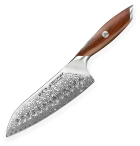 Dellinger Santoku Rose Wood Damascus® / Kuchynský nôž / čepeľ 185 mm (XZ-X01-RS-RW)