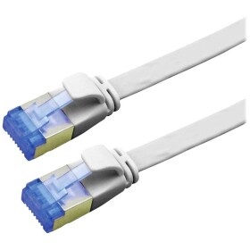 Value 21.99.2115 RJ45 sieťové káble, prepojovacie káble CAT 6A F/UTP 5.00 m sivá tienený, plochý, pozlátené kontakty 1 ks; 21.99.2115