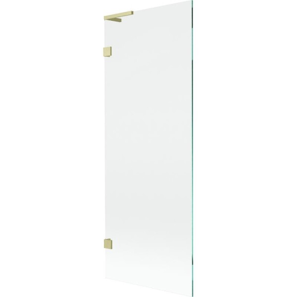 MEXEN/S - Lunar L vaňová zástena FIX 70 x 150, transparent, zlatá kartáčovaná 897L-070-000-55-00