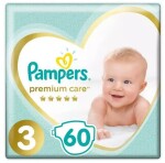 Pampers Premium Care Midi (60 ks) / Plienky / Veľkosť 3 (6-10 kg) (4015400274780)