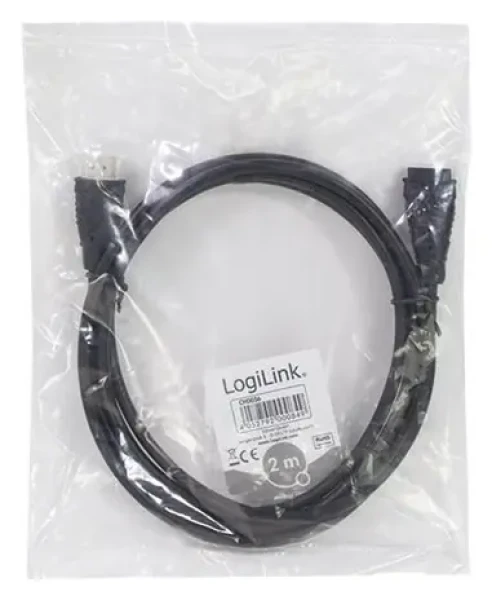 LogiLink CH0056 čierna / Predlžovací kábel HDMI / HDMI-A (M) - HDMI-A (F) / 2 m / High Speed / 4K (CH0056)