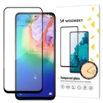 Wozinsky Full Glue tvrdené sklo s rámčekom pre TCL 20 5G čierne / Ochranné sklo / Case Friendly