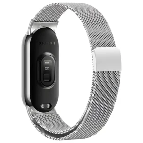 Beline Magnetic strieborná / Remienok / XIAOMI Mi Band 10/9/8 / magnetický / kovový