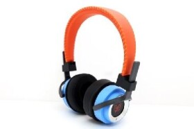 PerfectSound m100 slúchadlá oranžovo-modrá / s vymeniteľným meničom / mikrofón / 40mm / 16 ohm / 3,5 + 6,3 jack (m100O)