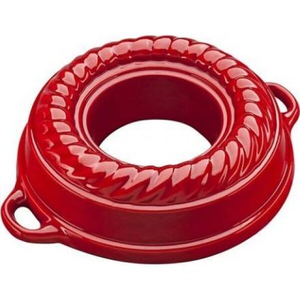 Litovaná smaltovaná pečiaca forma Veniec GOURMETINA 27.5 x 7.5 cm - Tieňovo červená - Český Smalt - Český Smalt