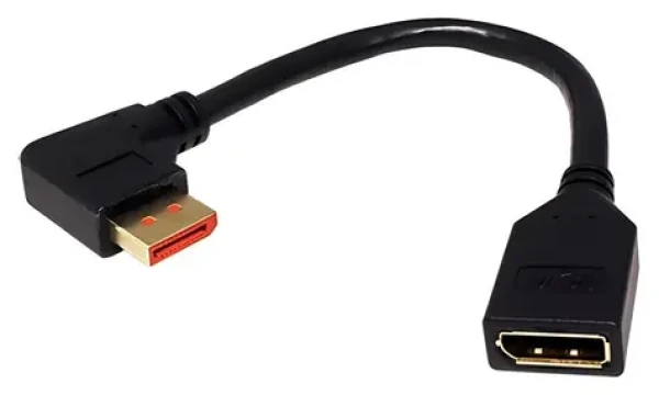 InLine DisplayPort redukcia DP(F)-DP(M) lomená vľavo, 0,15 m / Redukcia / DisplayPort 1.4 / HBR3 / 8K 30Hz (17159L)