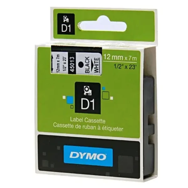 Dymo originálna páska do tlačiarne štítkov 12mm x 7m (biely podklad) / čierna tlač / D1 (S0720530)