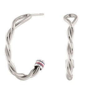 Tommy Hilfiger Krútené oceľové náušnice kruhy Twist 2780686