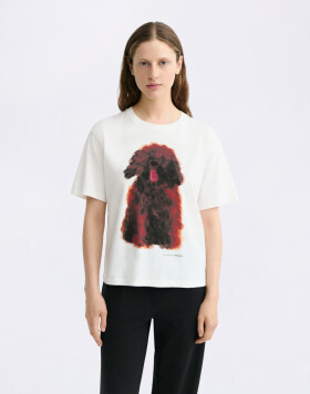Thinking MU Pet Portrait Lucia Tee WHITE M