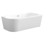 INVENA - Vaňa voľne stojaca k stene, ryhovaná 170 Glamour Trend, pravá, sifón chróm AN-02-11P-KPL