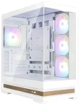Zalman P40 Namu biela / PC skriňa / Mid Tower / 4X 120mm ARGB fan / 2x USB-A 3.0 / USB-C / panoramatická (P40 Namu White)