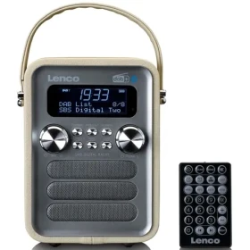 Lenco PDR-051 sivo-béžová / Prenosné FM amp; DAB+ rádio / LED displej / Bluetooth / AUX / microSD / USB (PDR-051TA)