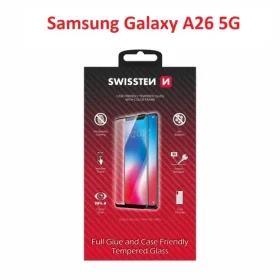 Swissten FULL GLUE COLOR FRAME CASE FRIENDLY sklo pre Samsung Galaxy A26 5G čierna (54501873)