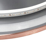 Tutumi - Zrkadlo LED 80cm meď kartáčovaná HOM-05493