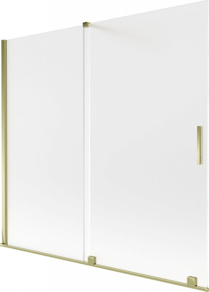 MEXEN/S - Velar dvojkrídlová posuvná vaňová zástena 170 x 150, dekor, zlatá 896-170-000-31-50