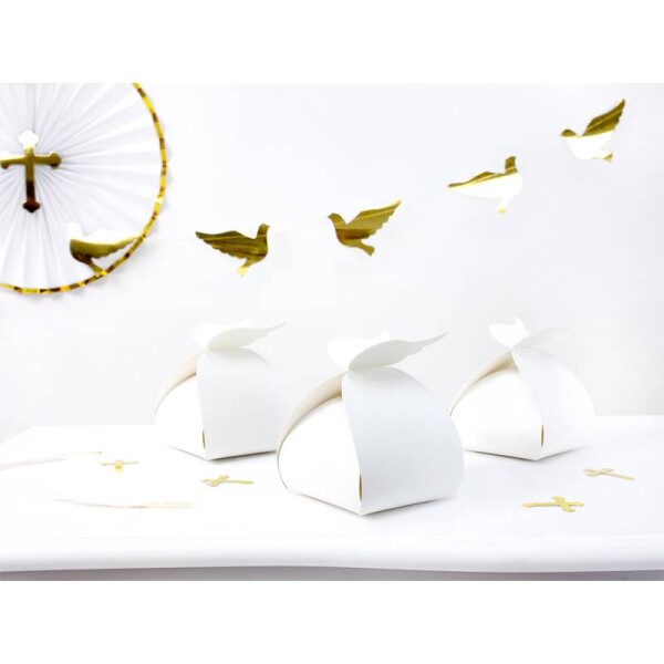 Dekoratívne krabice, biele krídla, 10 ks - PartyDeco - PartyDeco