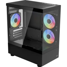 AeroCool Viewport Mini-G-BK-v4 ARGB čierna / PC skriňa / Micro ATX / Mini-ITX / 2x USB-A 2.0 / 1x USB-A 3.2 / bez zdroja (ACCM-ES09533.11)